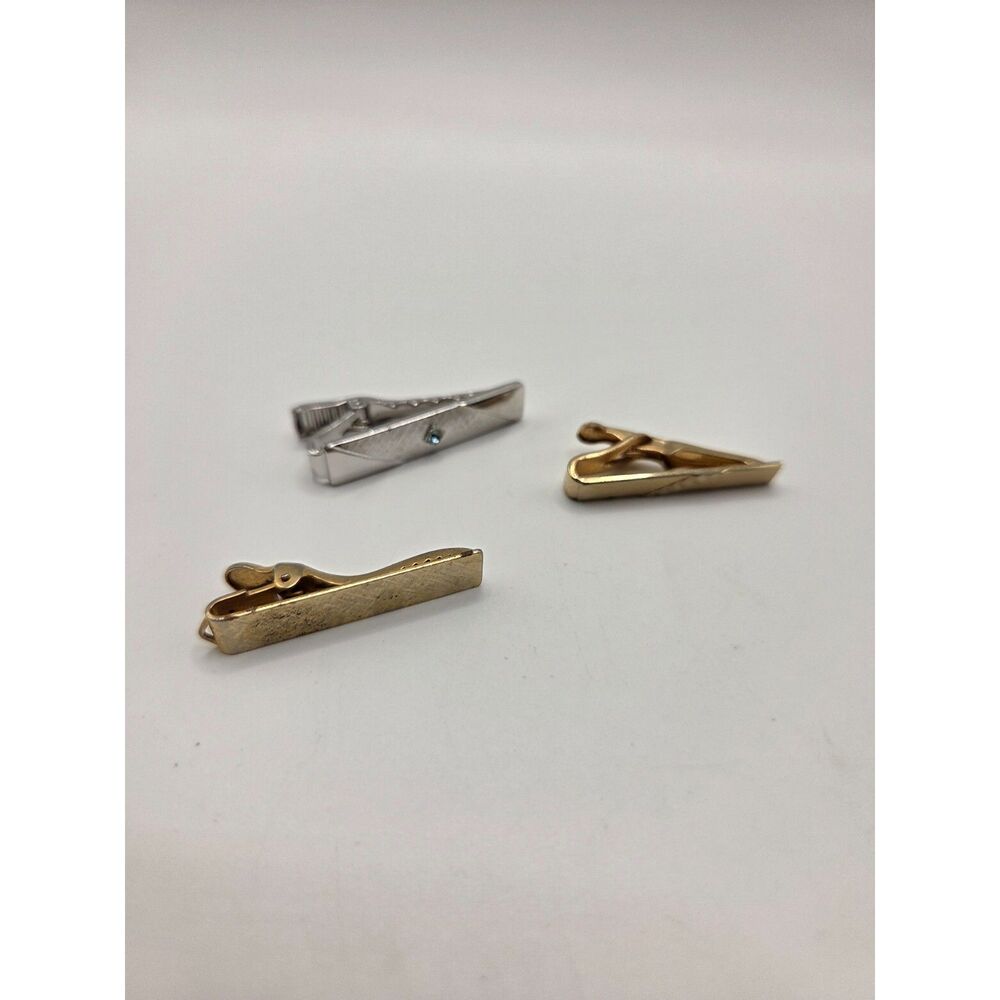 1742. Set of 3 Vintage Tie Clips